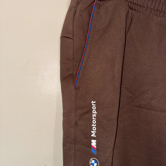 Puma Men's Sweatpants BMW Motor Sport Essentials Brown Size L 627499-09 NEW - Picture 5 of 7